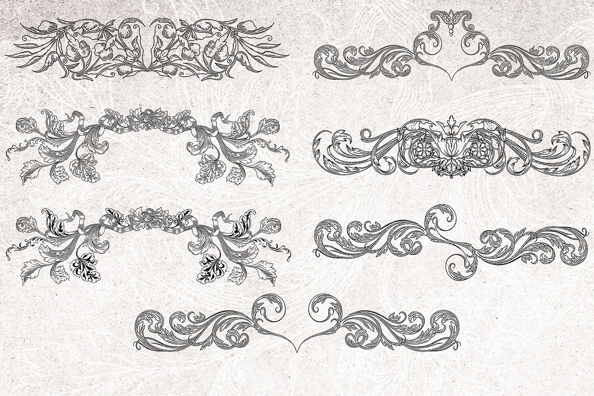 Procreate Vintage Baroque Borders, a Brush Add-On by AW Studios (Photo 5 of 9)