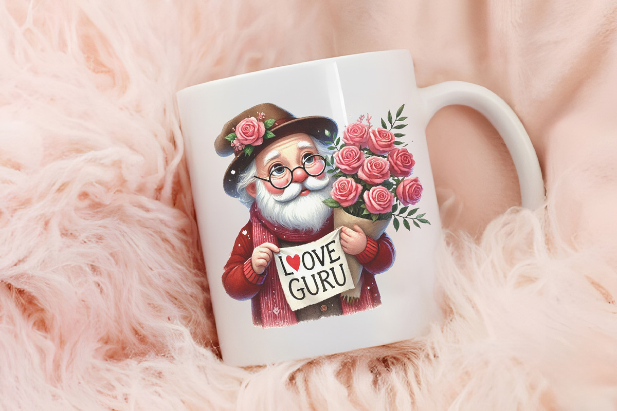 Funny Valentine's grandpa clipart, an Illustration by RobertsArt (Photo 5 of 7)
