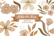 Watercolor Flowers, a Graphic by BomSymbols (Thumbnail 1 of 2)