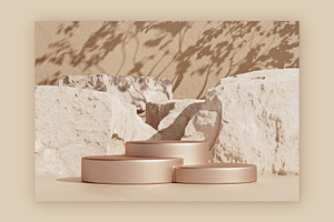 Ocher Stone Product Podium