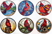 Round Stained Glass 4th of July Png, an Illustration by RobertsArt (Thumbnail 6 of 7)