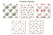 Boho flamingo pattern, a Pattern Graphic by SleptArt (Thumbnail 6 of 6)