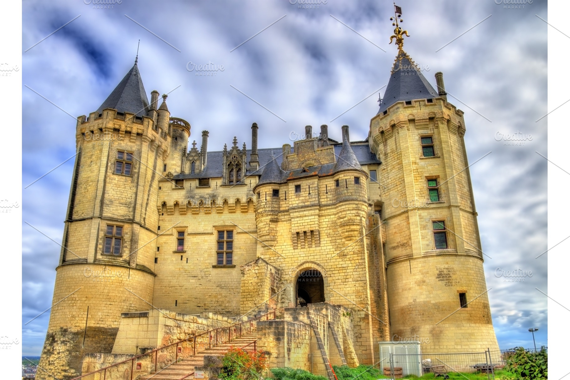 Chateau de saumur in the loire valley france containing france, castle, and, an Architecture Photo by Leonid Andronov
