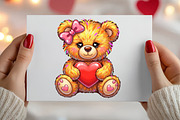 Valentine Teddy Bear Png, an Illustration by Canvas Craft (Thumbnail 4 of 7)