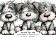 Whimsical Funny Dogs Clipart Bundle, an Illustration by GatewayDesign (Thumbnail 1 of 6)
