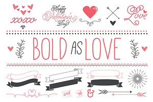 Bold as Love Valentine Vector Art