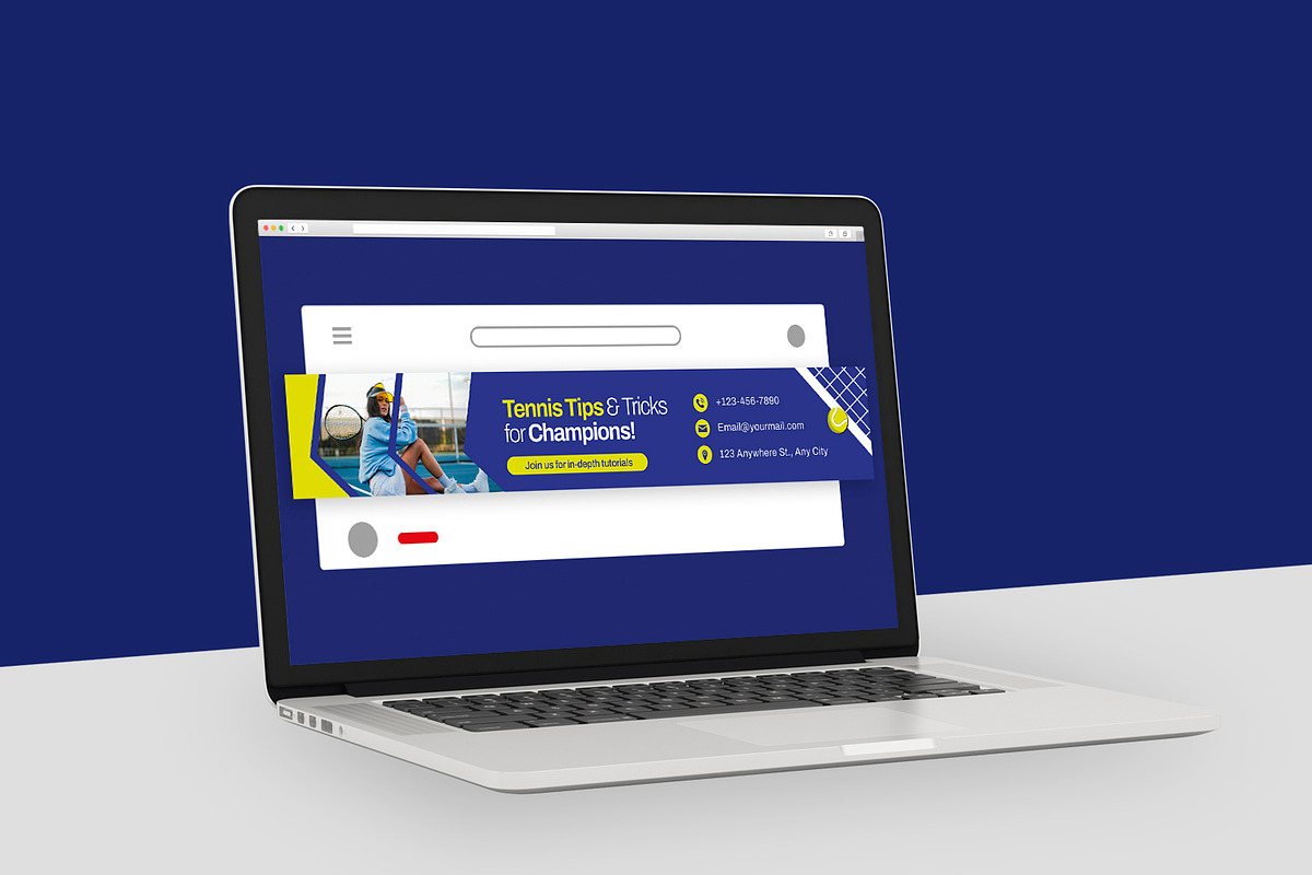 Baseline Tennis - YouTube Banner, a Social Media Template by Esensifiksi.studio (Photo 3 of 3)