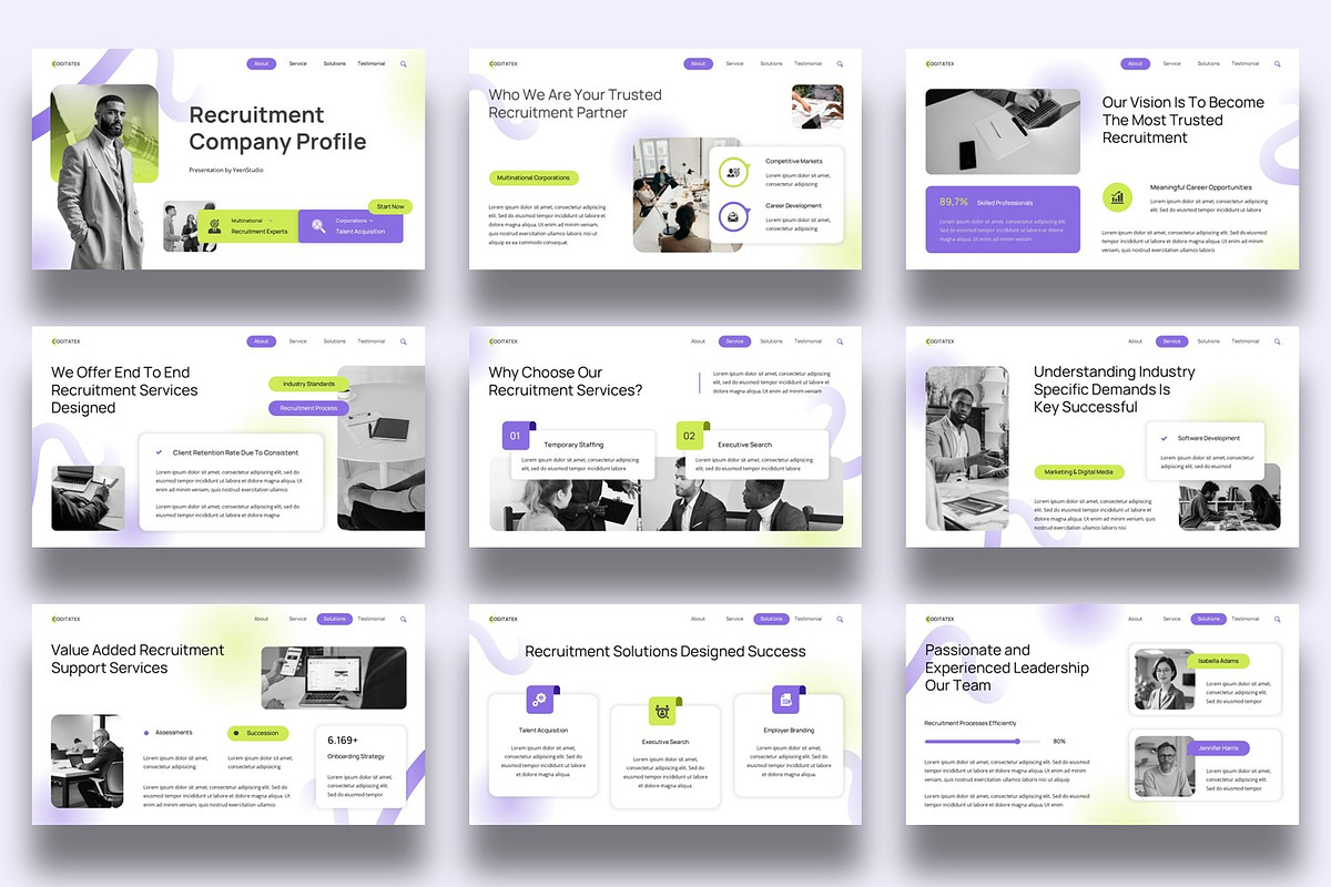 Recruitment Company Profile, a Presentation Template by BumbleGraph Studio (Photo 5 of 5)