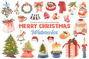 Merry Christmas Watercolor Pax