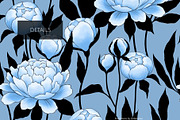 Peony & Buds Patterns, a Pattern Graphic by Gribanessa (Thumbnail 4 of 4)