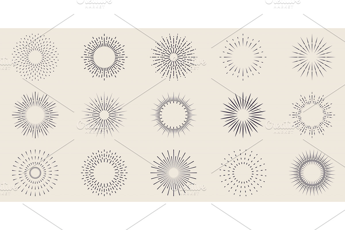 Firework And Starburst Set, an Object Illustration by Gentle Studio