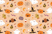 Cute Halloween seamless patterns set, a Pattern Graphic by Good Studio (Thumbnail 2 of 8)
