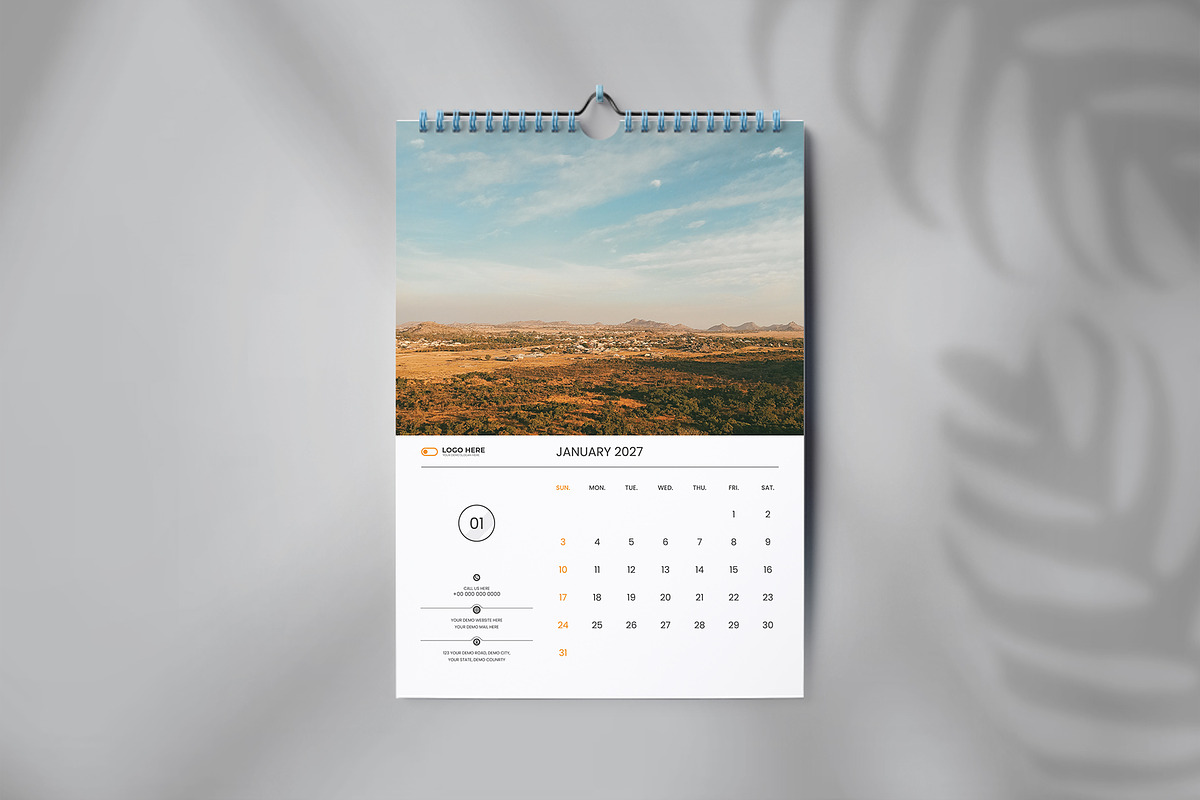 Wall calendar design template, a Stationery Template by Tanmoy Topu (Photo 4 of 4)