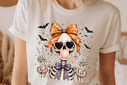 Halloween Skeleton PNG Coquette Bow, a Seasonal Illustration by SugarCloudStudioArt (Thumbnail 2 of 6)