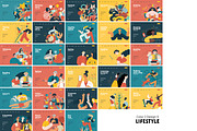 Lifestyle vector ills, color 2, a Templates & Theme by Grivina's shop (Thumbnail 18 of 18)