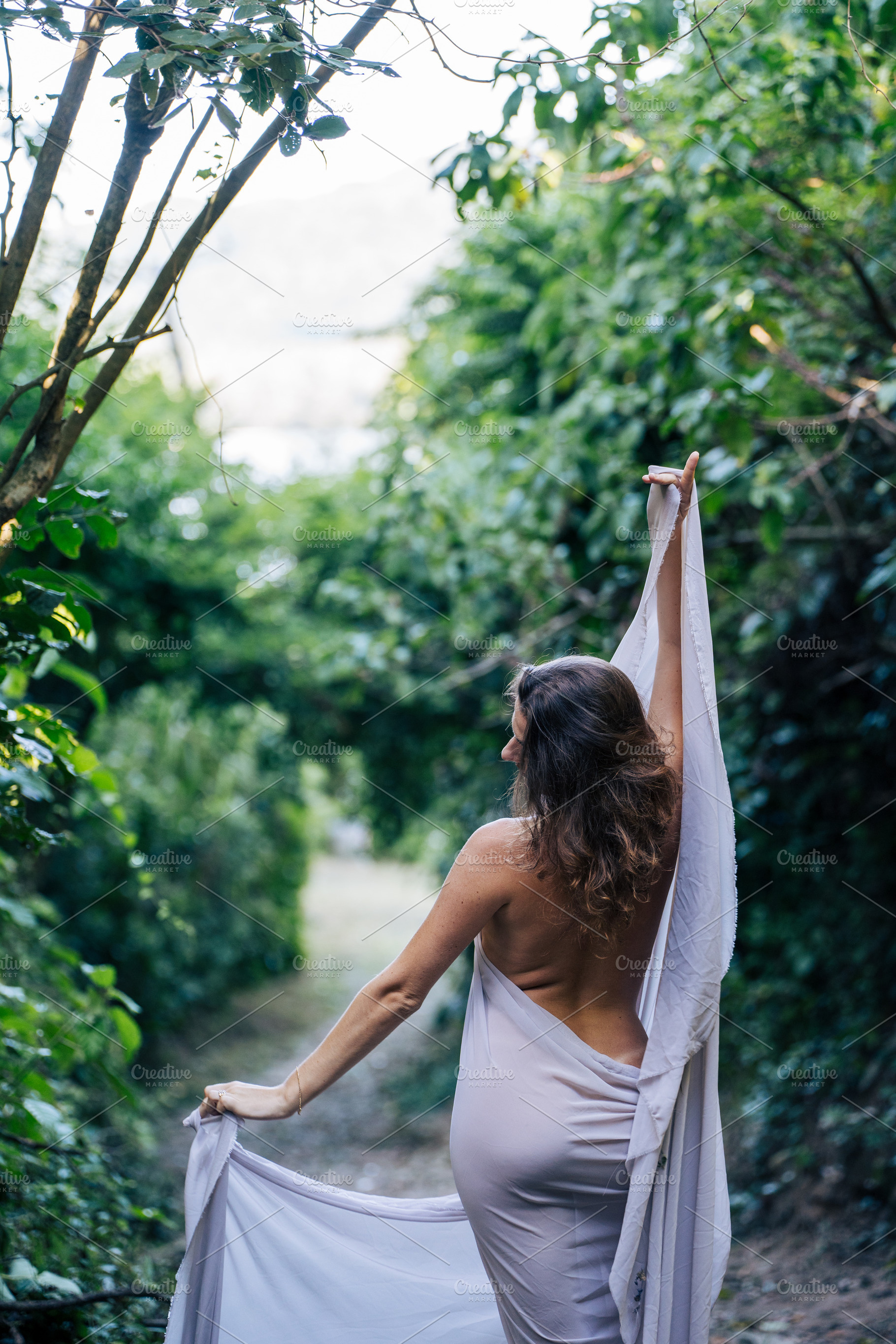 Woman in Nature Back View, a Person Photo by HiLine