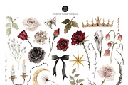 Watercolor Clipart - Haunted Rose, a Decorative Illustration by Beigetime (Thumbnail 3 of 12)