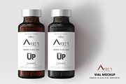 Amber Glass Vial Mockup, a Packaging Mockup by pmvch (Thumbnail 4 of 11)