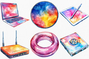 Watercolor Gadgets Clipart Bundle, an Illustration by Canvas Craft (Thumbnail 3 of 7)