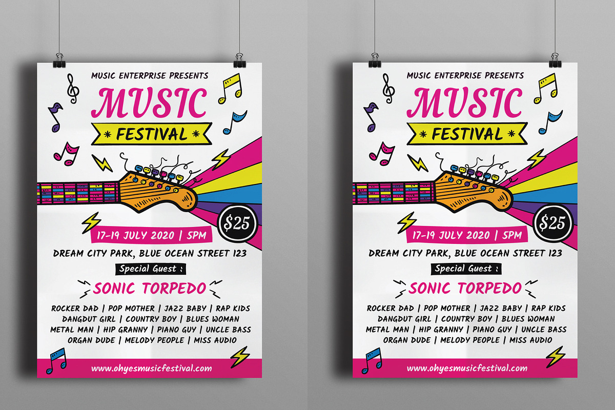 Music Festival Flyer, a Flyer Template by serapika (Photo 2 of 3)