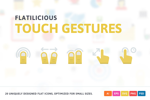 Touch Gestures Flat Icons