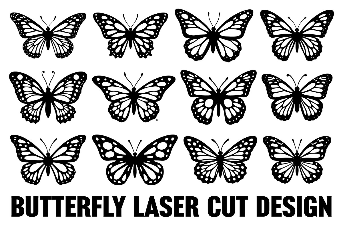 butterfly laser cut design, an Illustration by balal (Photo 1 of 13)
