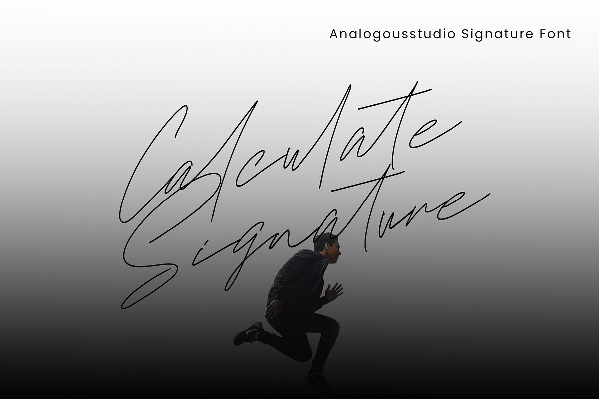 Calculate Signature Font, a Handwritten Font by Analogous (Photo 1 of 6)