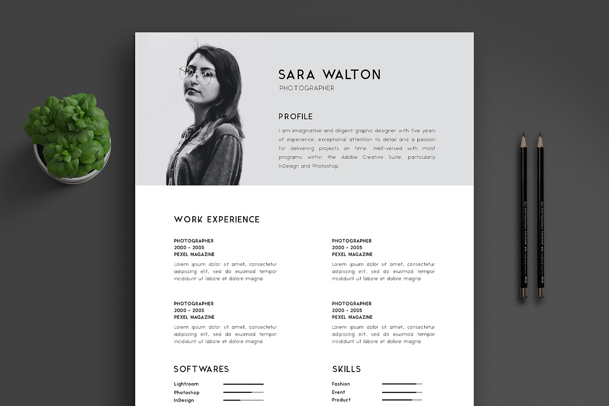 Minimal Resume Template, a Resume Template by Saman Osama (Photo 6 of 8)