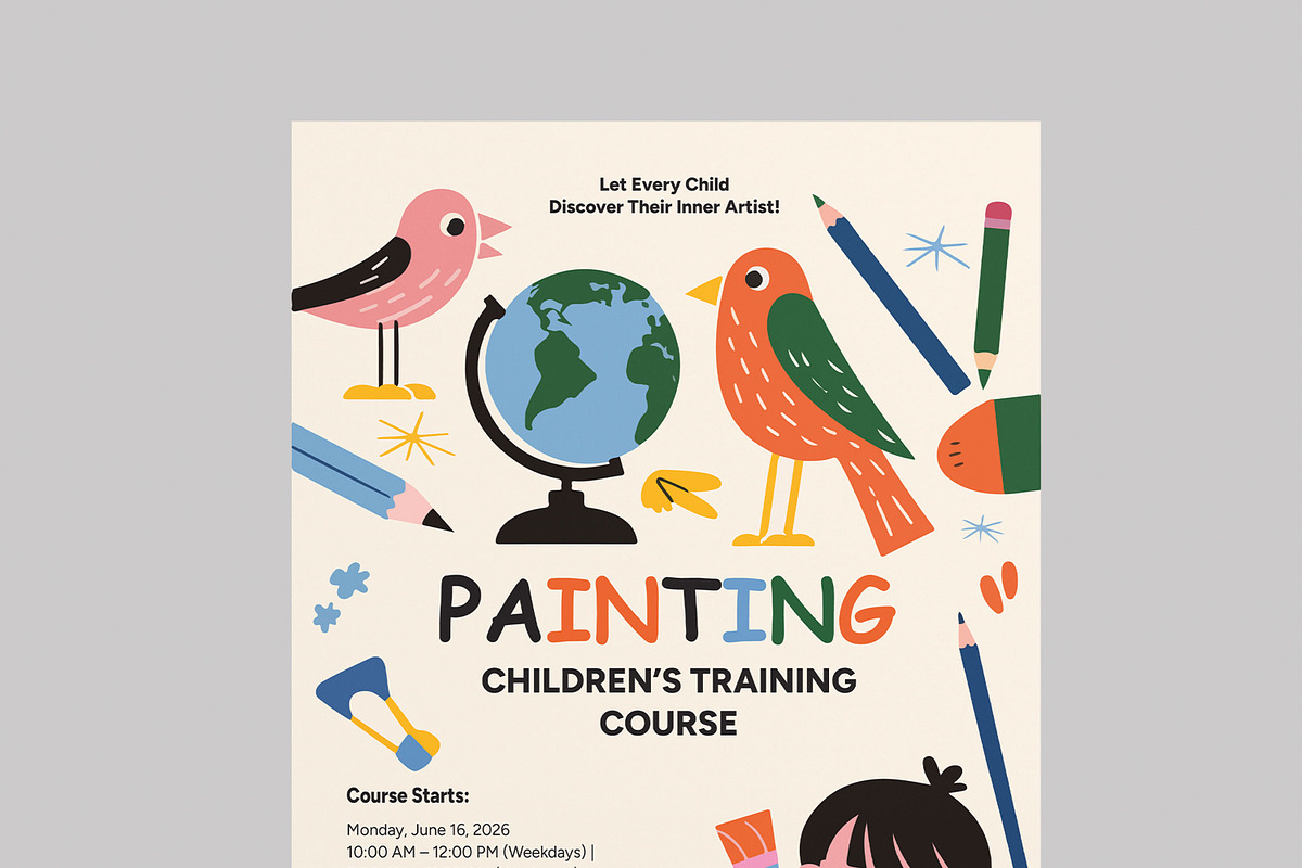 Drawing Parenting Flyer Template, a Flyer Template by MightyDesign (Photo 4 of 8)