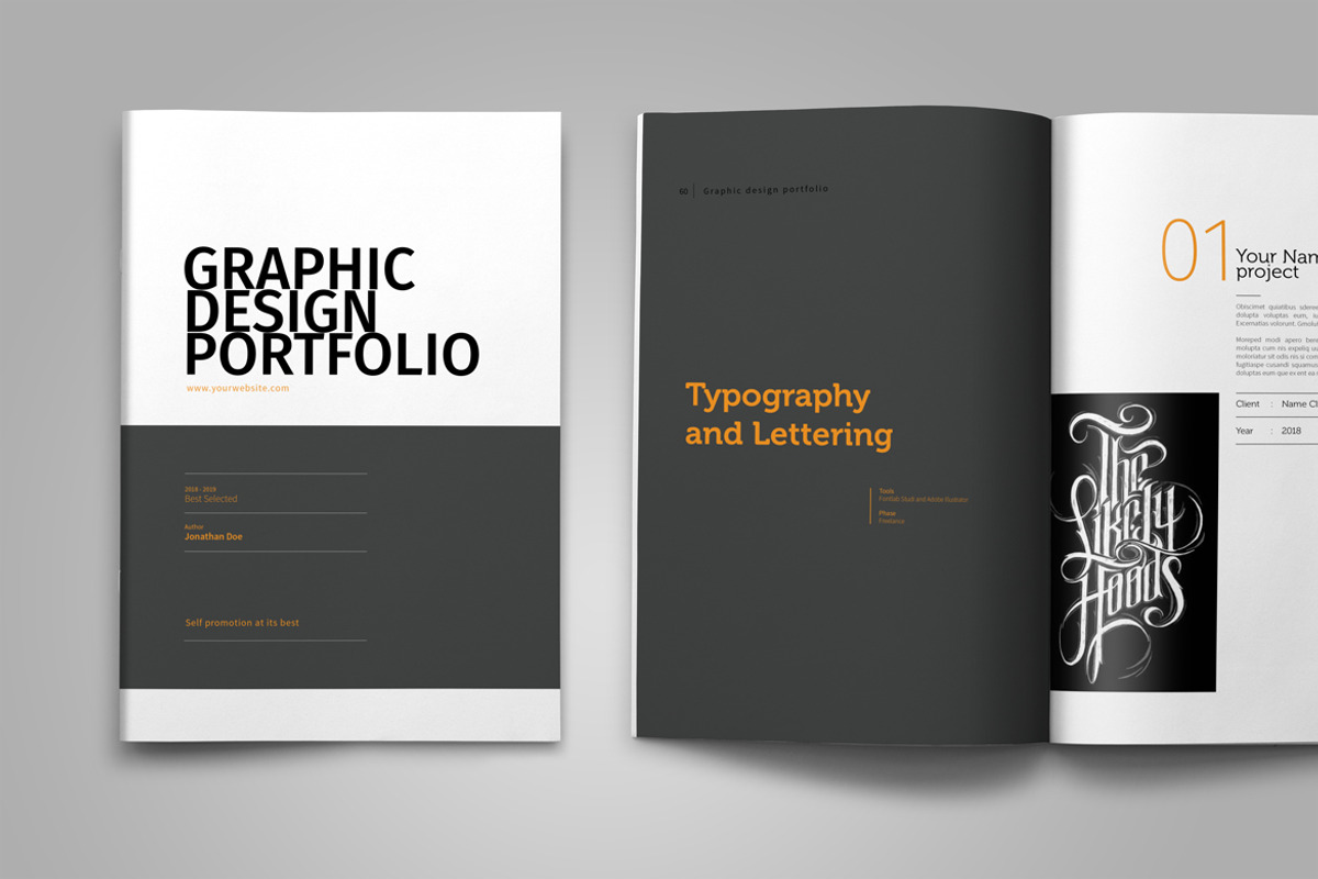 Graphic Design Portfolio Template, a Brochure Template by adekfotografia (Photo 35 of 42)