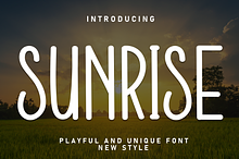 Sunrise | Script Font