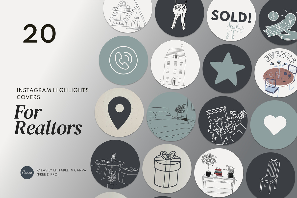 Realtors Instagram Highlight Covers, a Social Media Template by Glow Muse Studio (Photo 1 of 10)