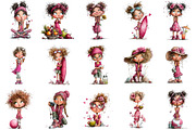 Whimsical Summer Beach Girl Clipart, an Illustration by OK Design (Thumbnail 3 of 6)