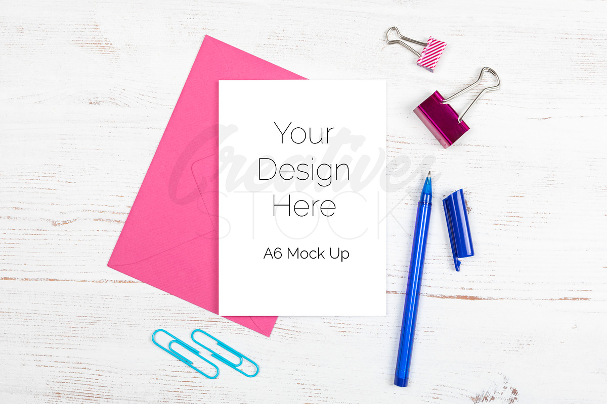 A6 Greetings Card Stock Photo, a Print Template by Creatives STOCK