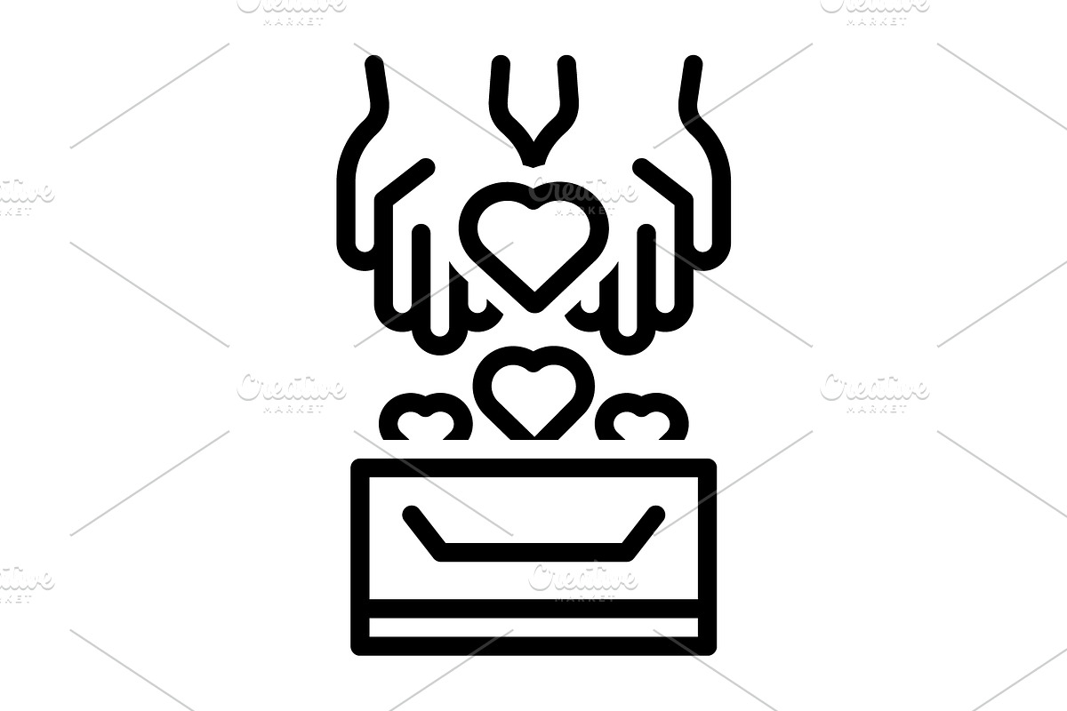 Donation pittance black icon, an Outline Icon by Creative priyanka
