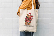 Beary Merry Christmas Bear PNG, a Seasonal Illustration by CrexoraLab (Thumbnail 4 of 4)