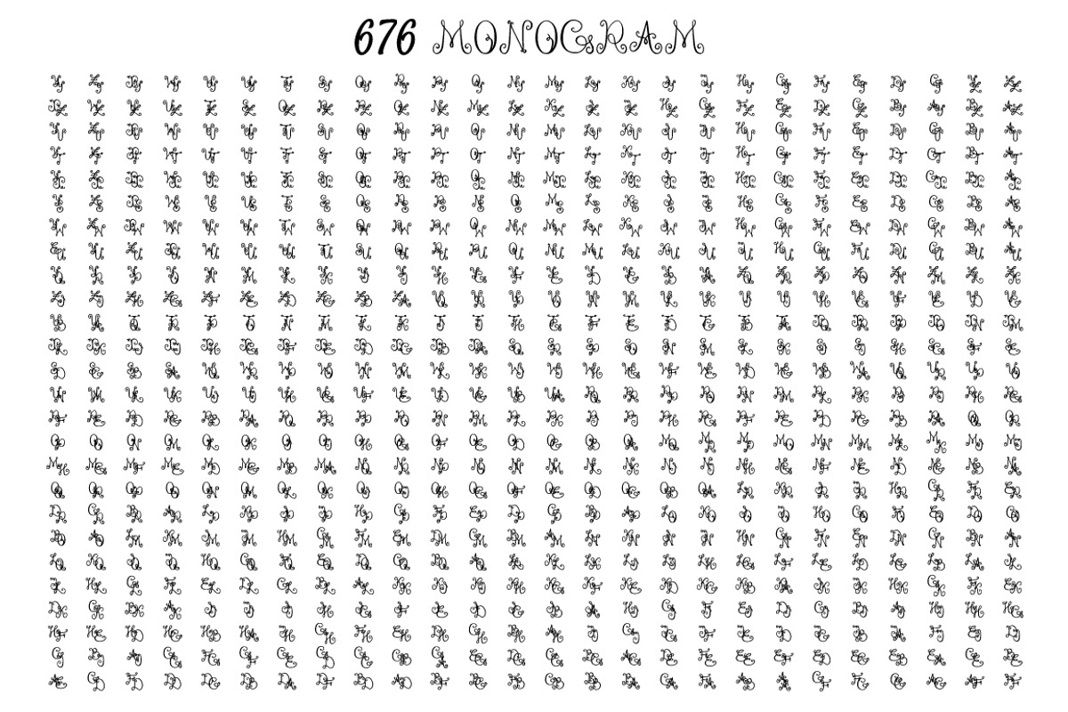 Monogram ELEGANTO Duo Font preview 6