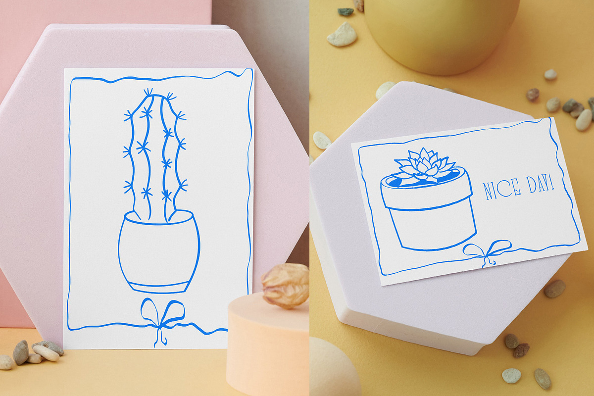 Cactus & Succulent lineart, a Decorative Illustration by Carpet Tapete Pretzel (Photo 4 of 7)
