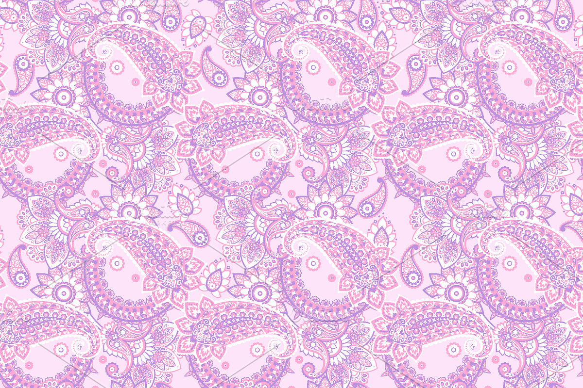 3 seamless paisley ethnic patterns, a Pattern Graphic by antalogiya (Photo 2 of 4)