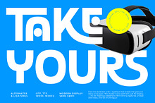 Take Yours Modern Display Sans Serif