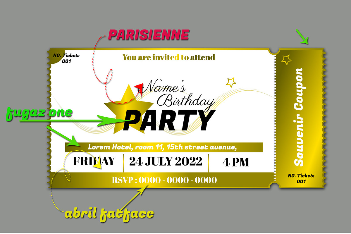 luxury party invitation design, an Invitation Template by Asfacute (Photo 2 of 2)
