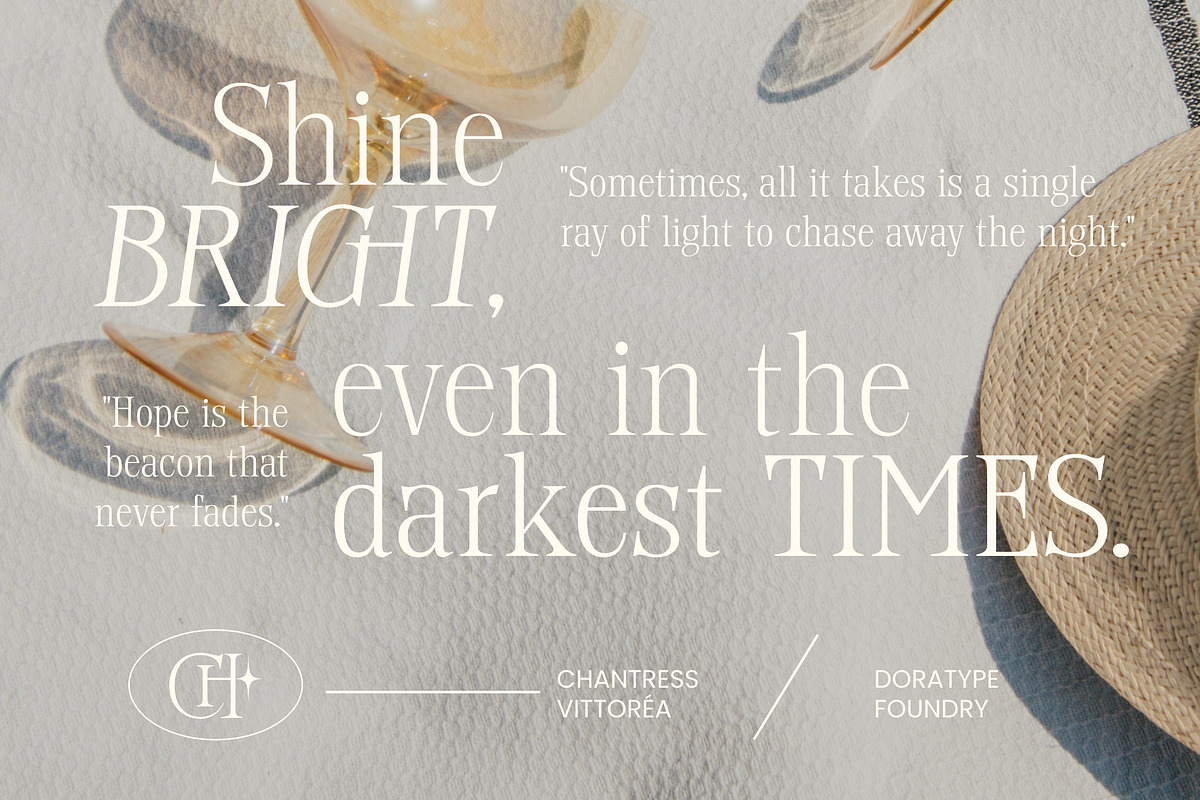 Chantress Vittorea, a Serif Font by Dora Typefoundry (Photo 3 of 12)