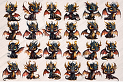 Black Golden Dragon Clipart 25 PNGs, an Animal Illustration by Leakedink (Thumbnail 3 of 3)