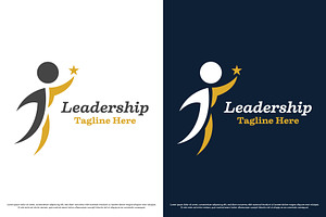 Leadership reach star logo template