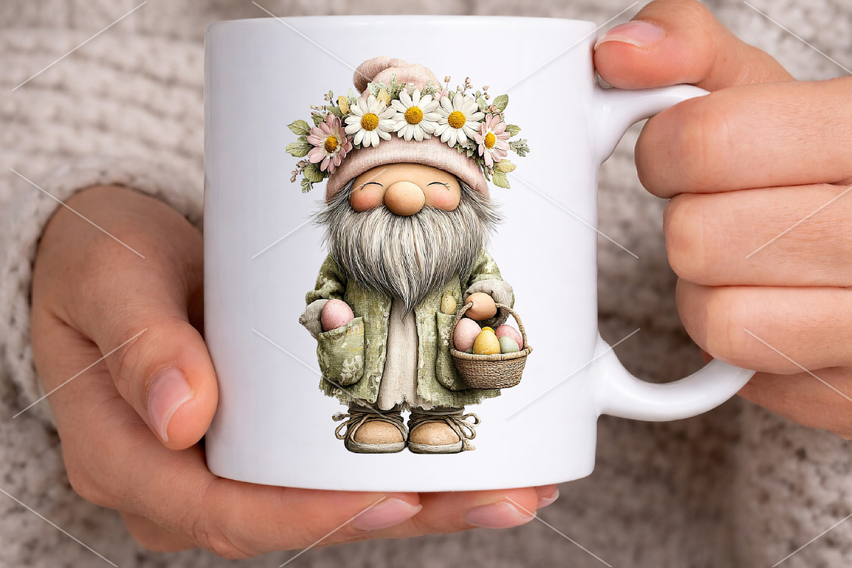 Cute Spring Gnomes Clipart Bundle, an Illustration by Canvas Craft (Photo 6 of 7)