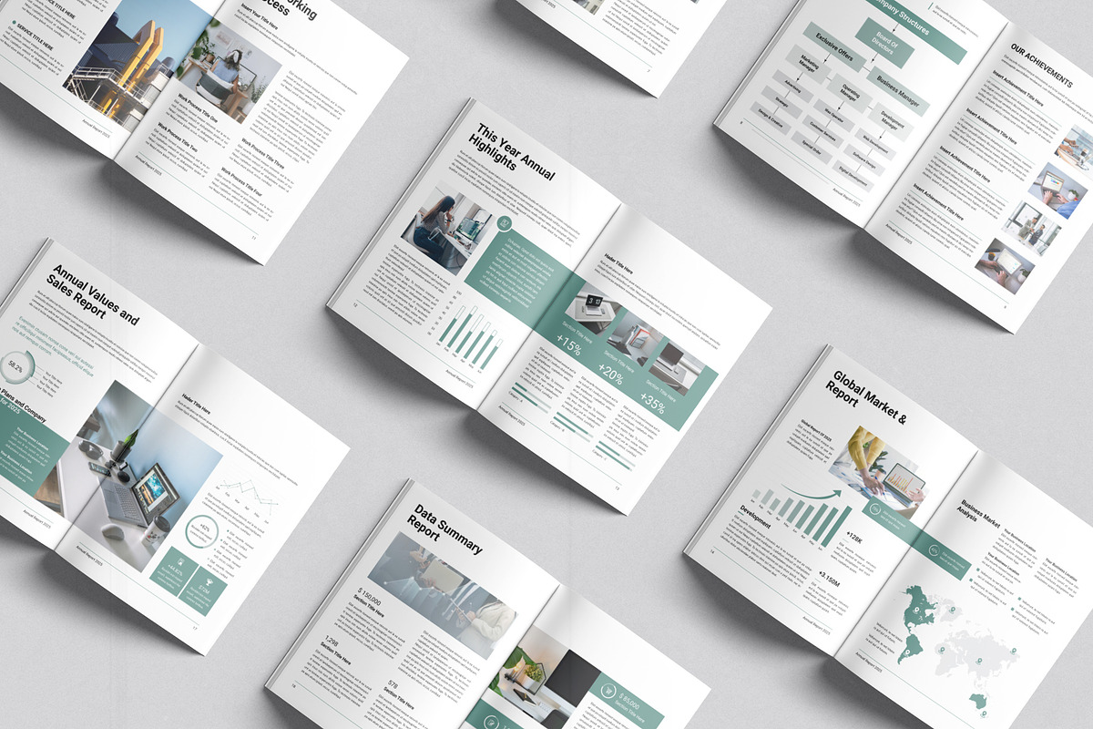 Annual Report Template, a Brochure Template by DesignCrest (Photo 9 of 14)