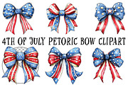4th Of July Pterotic Bow Clipart, an Illustration by OK Design (Thumbnail 2 of 6)