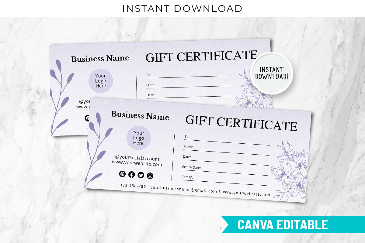 Gift Certificate Canva Template, a Design Template by Snapybiz (Photo 4 of 10)