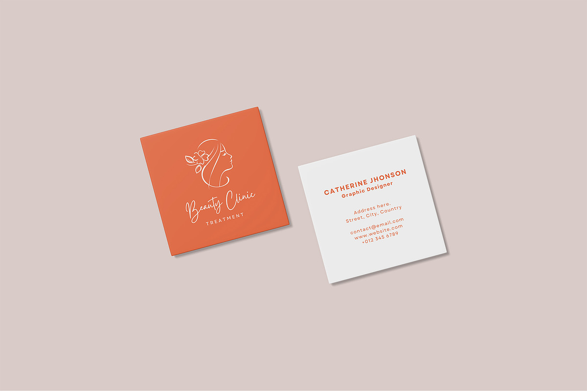 Square Business Card Mockup Bundles, a Business Card Template by Graphic Aesthetic (Photo 10 of 22)