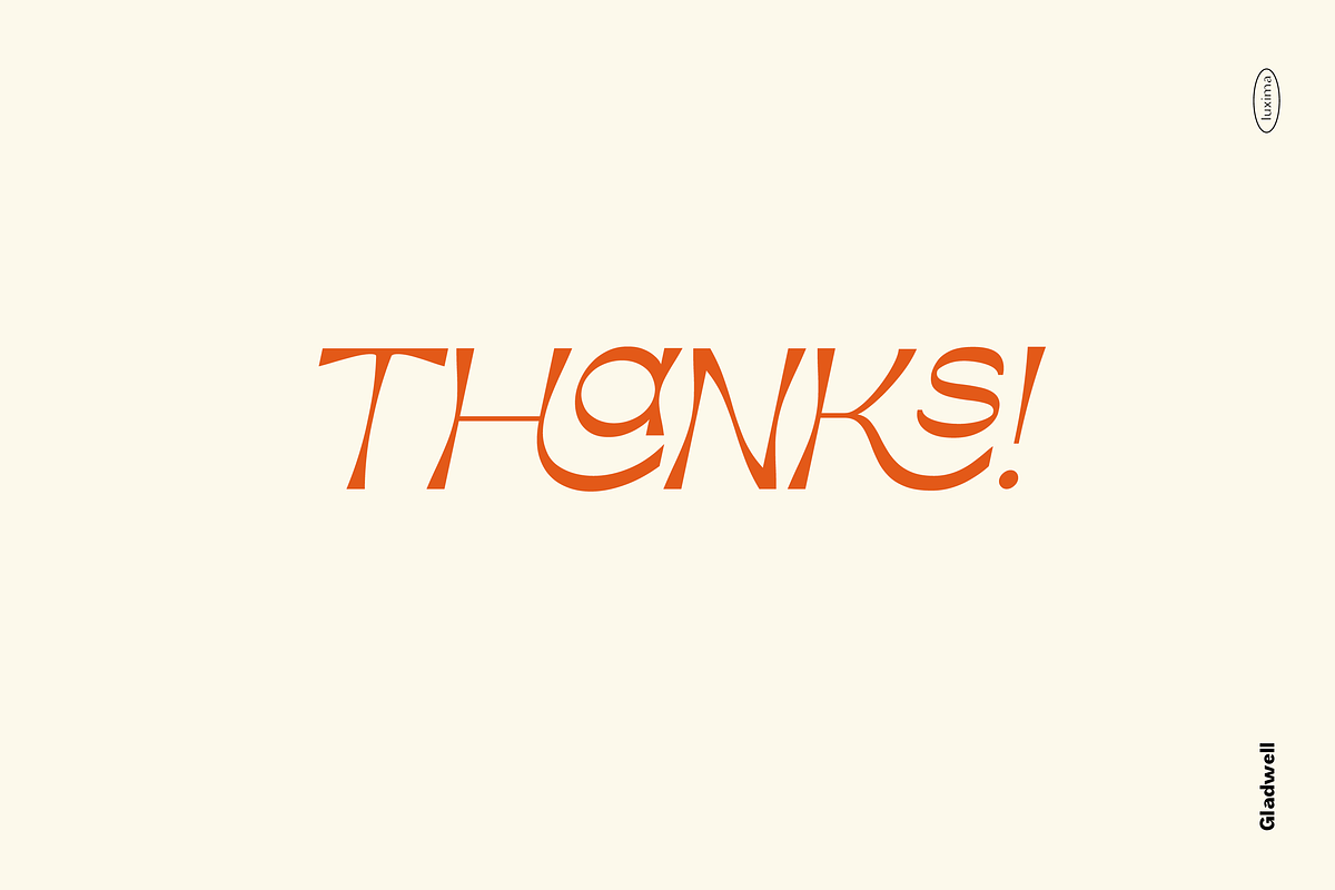 GLADWELL - Display Font, a Sans Serif Font by Luxima (Photo 13 of 13)